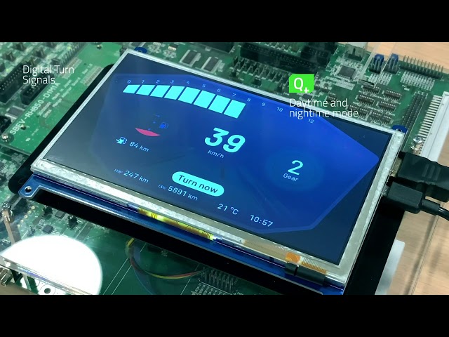 Qt for MCUs: Motorcycle Instrument Cluster on Renesas RH850 microcontroller {showcase}