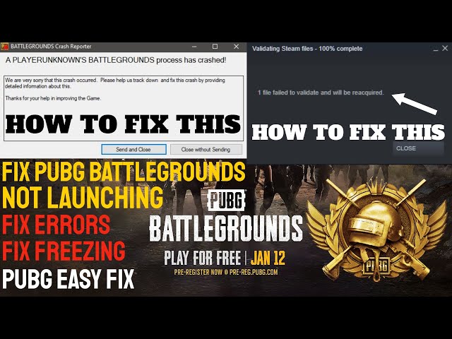 How To Fix PUBG battlegrounds Crashing Freezing & Errors FOR ANY PC ( JAN 17TH )  - ✅*NEW UPDATE*