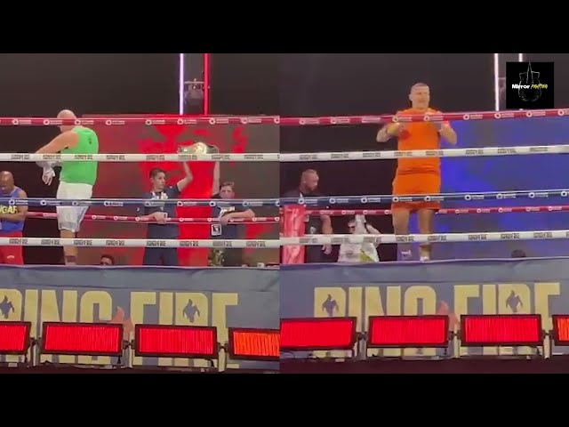 Tyson Fury vs Oleksandr Usyk SIDE BY SIDE open workout comparision