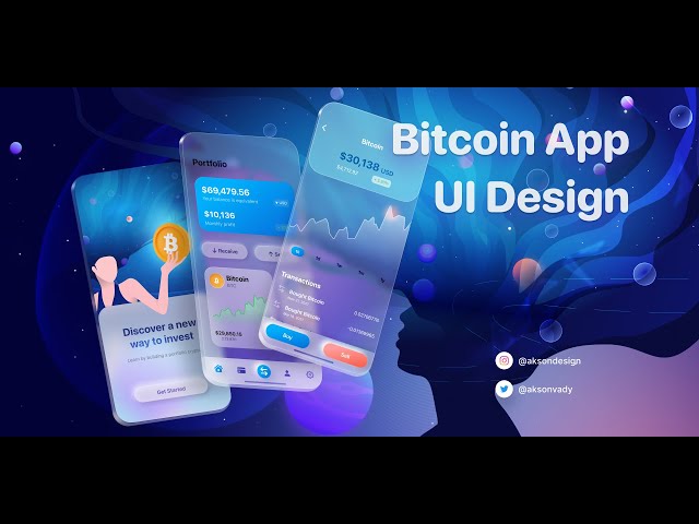 04 [UI Design Quick Apps in Figma] Glassmorphism Bitcoin App