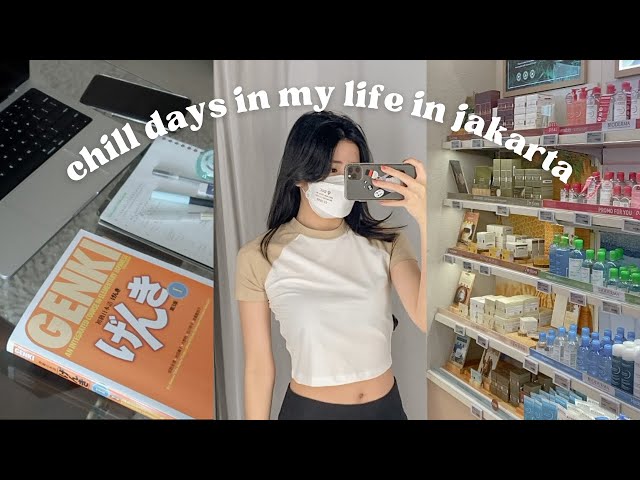 chill days in my life in jakarta 🛍 | studying japanese, mini shopping haul, eating hotpot