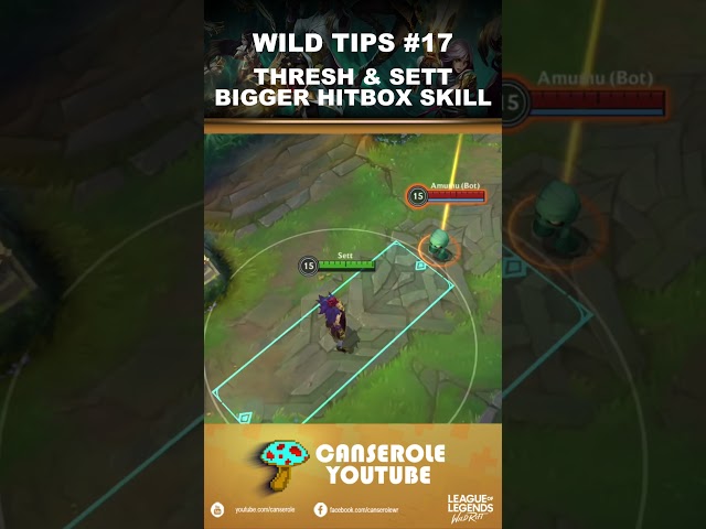 Thresh and Sett Bigger Hitbox Skill | Wild Tips #17