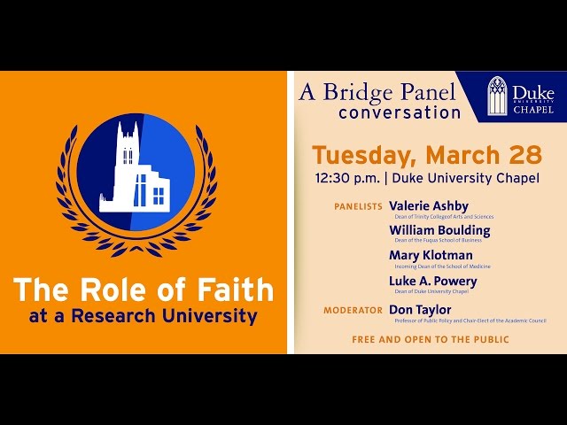The Role of Faith at a Research University