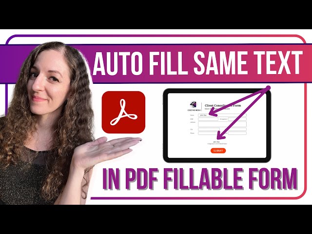 How to Auto Fill Same Text in PDF Form | Adobe Acrobat Pro Tutorial