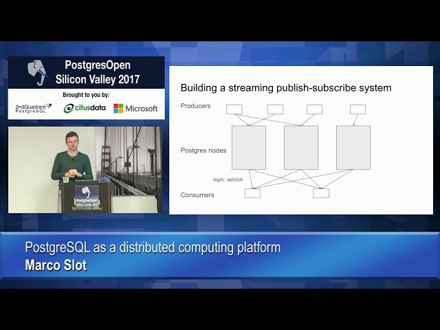 PostgreSQL as a distributed computing platform