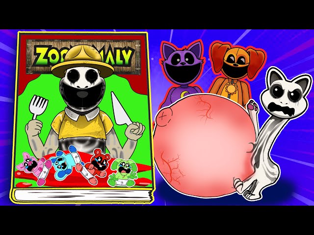 🐾paper diy🐾 Making Zoonomaly & Smile Cat Pregnant Game Book 🤰 (+ Smiling Critters Squishy) | Asmr