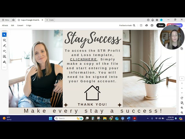 How to Download STR Profit and Loss Airbnb Google Sheet Template | Stay Success