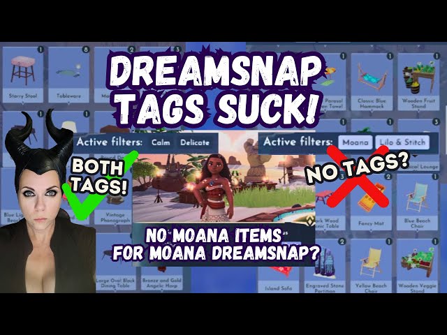 Furniture and Clothing Tags NEED to be Fixed! Discussing DreamSnap Tagging! #disneydreamlightvalley