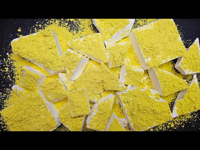 ASMR Gymchalk Crush - PJ White Gym Chalk with Yellow Pigment - Please Subscribe 💛🤍💛