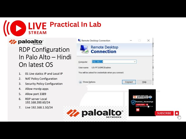Mastering RDP Configuration on Palo Alto Firewall #paloalto #paloaltofirewalltraining