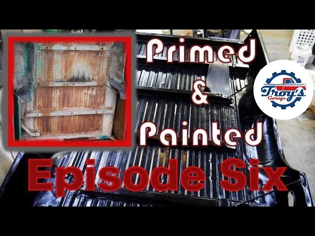 Ep.06 1979 Ford F250 Restoration - Primed and Painted underside of the bed #midnightmaroon