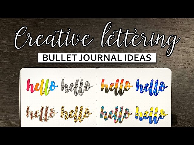 Creative bullet journal lettering ideas 💜