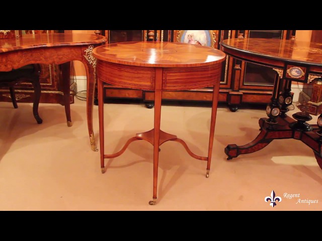 Antique Sheraton Revival Satinwood Centre Occasional Table
