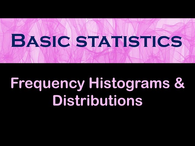 Chapter 2.1: Frequency Histograms & Distributions - Healthcare Perspective