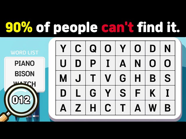 90% of people can`t find it | Find the Hidden Word | Word Search | Scrambled Word Game