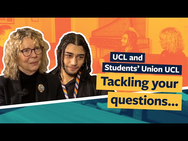 Tackling your questions with Ahmad (Students' Union) and Kathy (UCL)