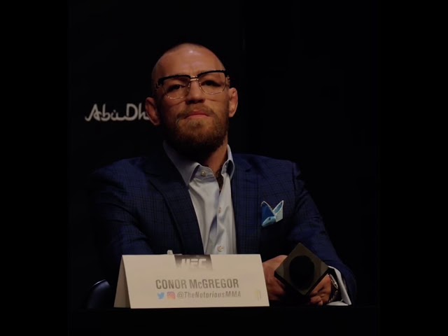 A reporter asks Conor McGregor to reflect on a quote he said back in 2013 at the UFC 257 presser.