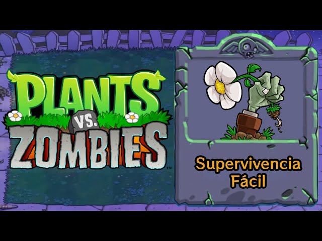 Plantas vs Zombis | Supervivencia Patio Noche