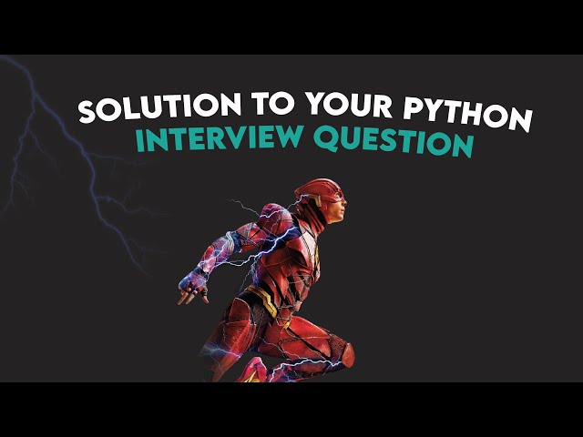 A Python Coding Interview Question From Amazon