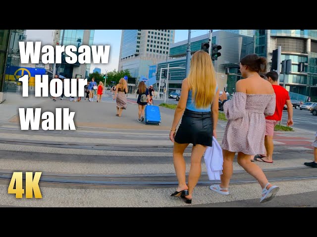 WALKING IN WARSAW 🇵🇱 POLAND (4K 60FPS SUMMER VIRTUAL TRAVEL) VIRTUAL WALK VIDEO TOUR