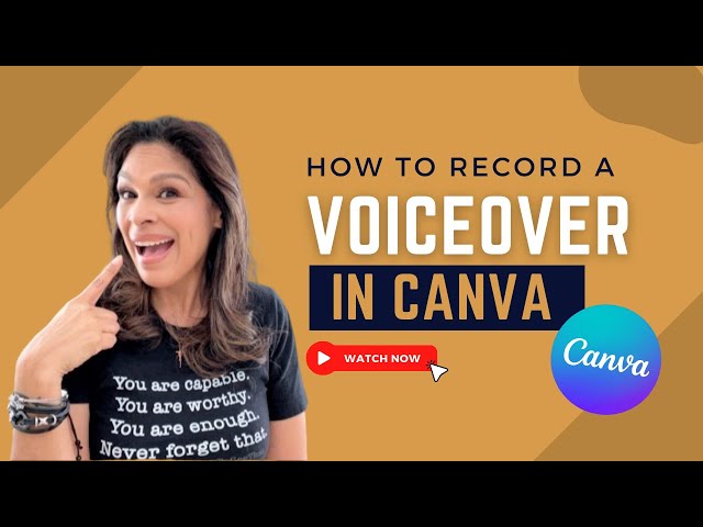 How to record a voice over in Canva