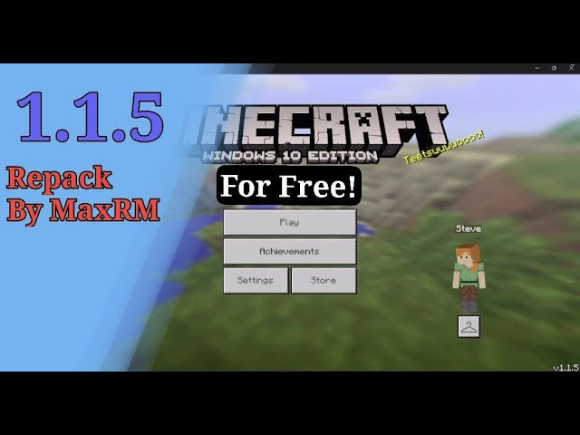 Minecraft Bedrock 1.1.5 for Windows repack by MaxRM