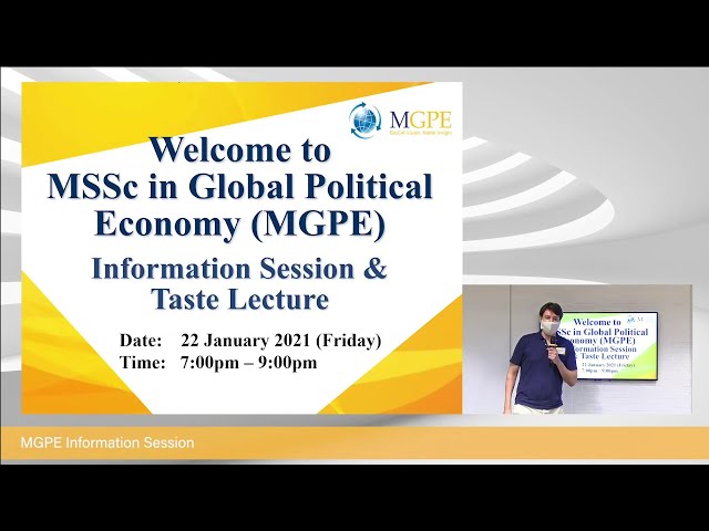 MGPE Online Information Session - Opening Remarks and Introduction to the Programme