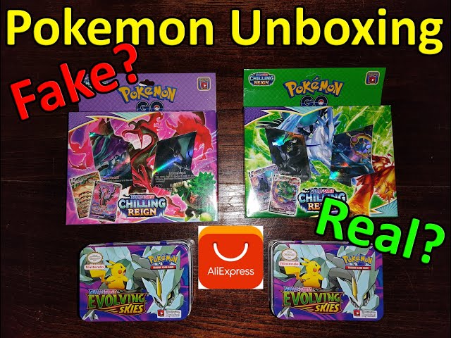 Opening FAKE Pokemon Card Boxes & Tins from AliExpress