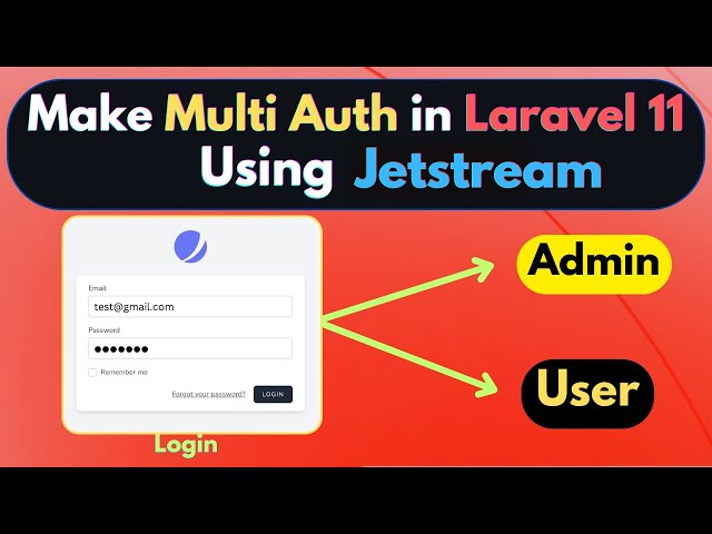 How To Make Multiple Authentication in Laravel 11 Jetstream | Multi Role Auth In Laravel Tutorial