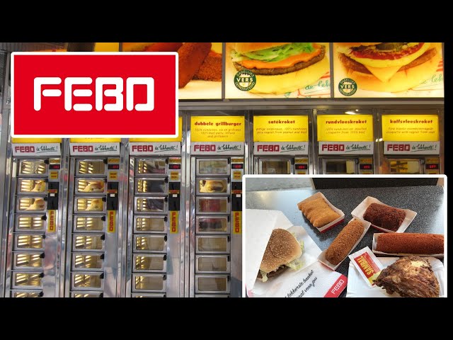 FEBO | HOT FOOD VENDING MACHINES | AMSTERDAM NETHERLANDS | HOW TO AND REVIEW