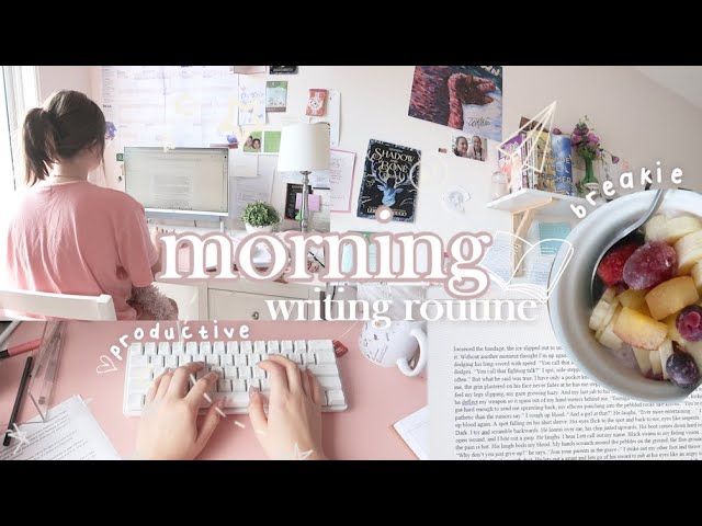 my calm ~ productive morning writing routine ♡ VLOG // talking about my novel // starting a new book