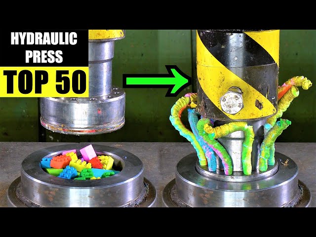 TOP 50 BEST Hydraulic Press WORM Moments | Satisfying Crushing Compilation
