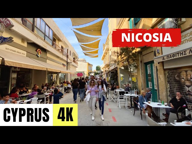 NICOSIA, CYPRUS 🇨🇾 [4K] Walk in the Last Divided Capital of the World