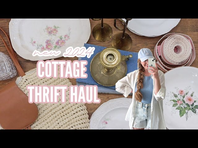 NEW COTTAGE STYLE GOODWILL THRIFT HAUL! | THRIFTING FOR SUMMER 🩵