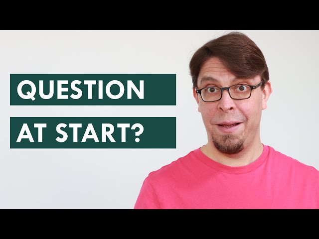Is starting your presentation with a question a good idea?