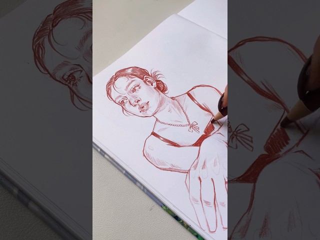 me 🤝 sketching in red