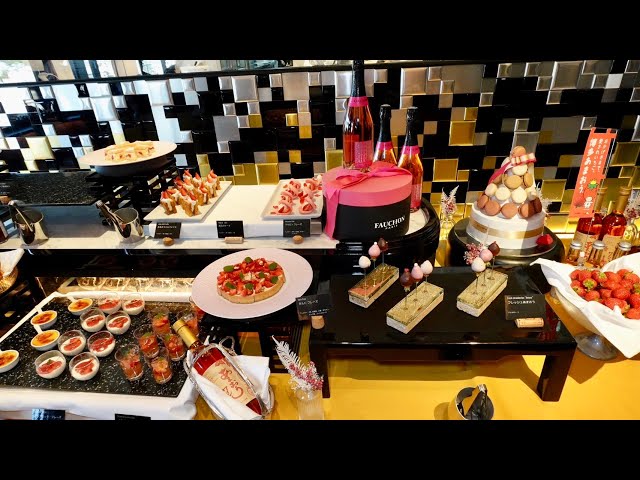 Dessert buffet from the king of strawberries “Amaou”! at Fauchon Hotel Kyoto, Japan