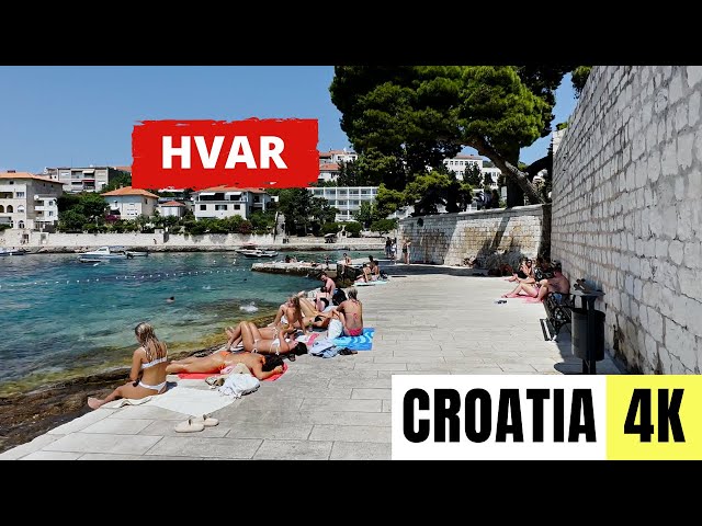 CROATIA 🇭🇷 [4K] HVAR — Walking Tour — JULY 2023