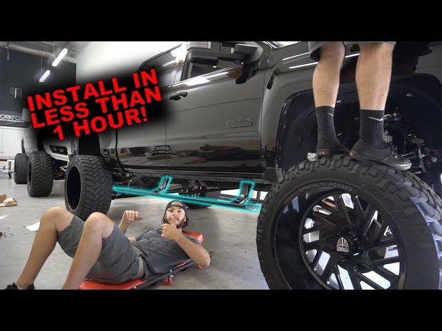 ADDING POWER STEPS TO YOUR LIFTED TRUCK THE EASY WAY!