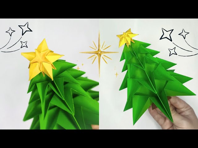 Paper CHRISTMAS TREE 🎄 | How to make origami Christmas tree 🌲