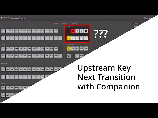 Controlling ATEM Upstream Keyers with Bitfocus Companion