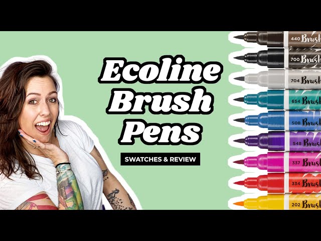 Ecoline Brush Pen Swatches - Royal Talens Watercolor Pens