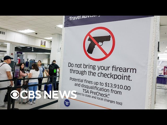 Growing number of travelers bringing guns to airports, TSA says