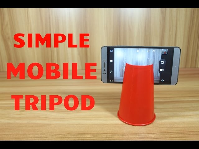 How To Make a Mobile Tripod using Party Glass