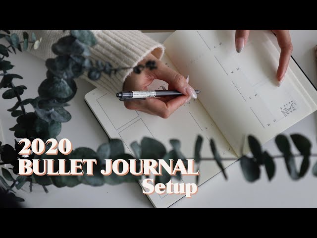 2020 Minimal Bullet Journal Setup - No Drawings, Simple Layout