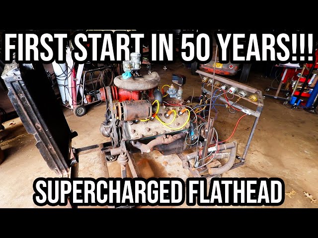 First Start- McCulloch Supercharged Ford Flathead V8!