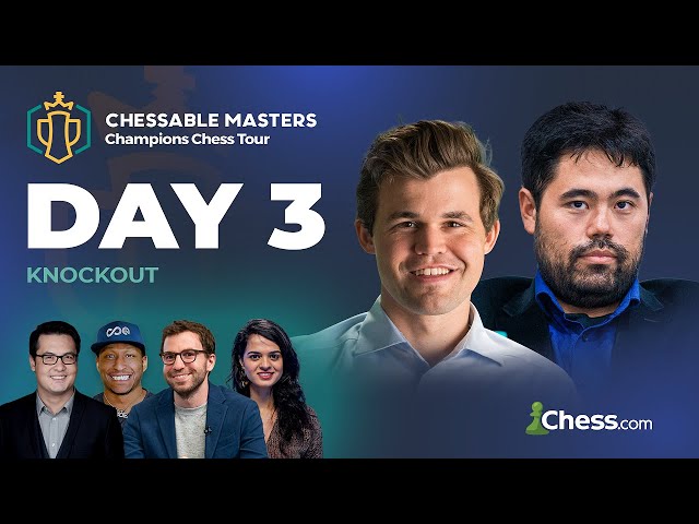Hikaru and Caruana Fight In Winners Final As Carlsen Faces So For Survival | Chessable Masters Day 3