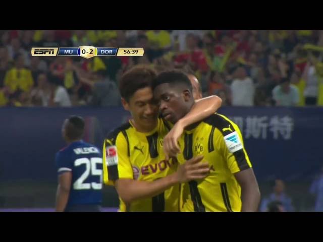 Golazo de Dembelé - Manchester U. 1-4 Borussia Dortmund