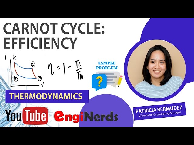 CARNOT CYCLE EFFICIENCY | THERMODYNAMICS | PHYSICAL CHEMISTRY | SAMPLE PROBLEM | ENGINEERING
