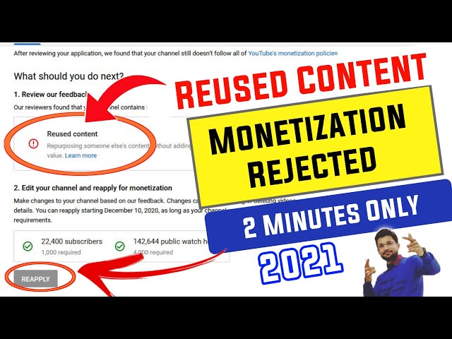 Monetization Rejected Due to Reused Content | How to Solve Reused Content Problem | Monetization OFF